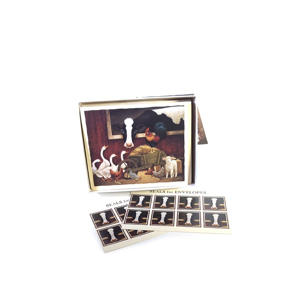 VTG LANG Stationery Note Cards Lowell Herrero Artwork 16 Deluxe Set